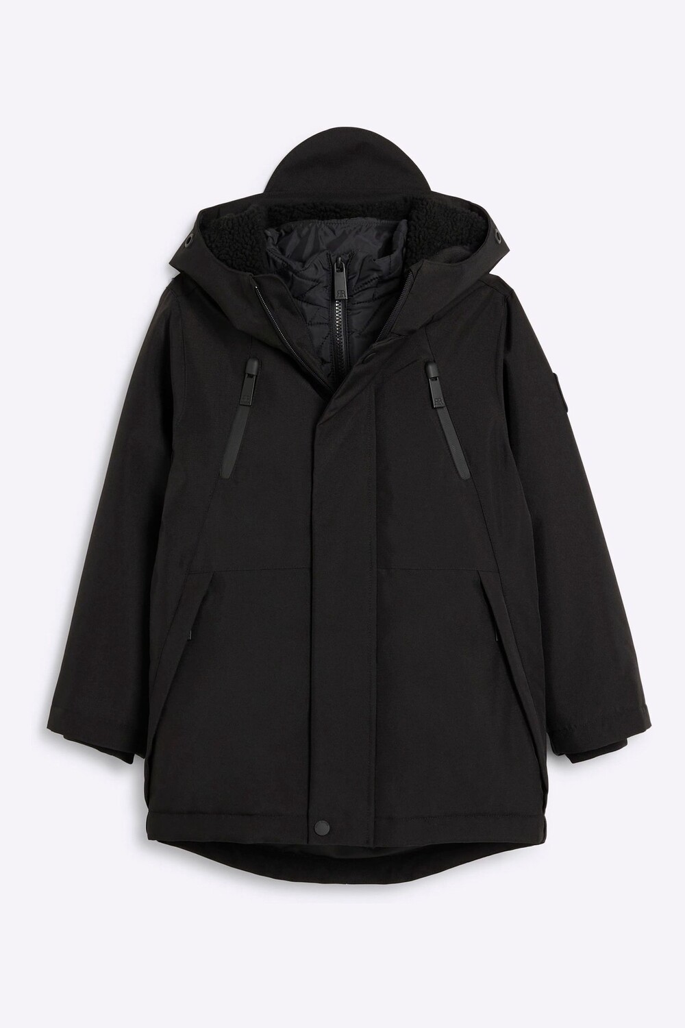 Парка с капюшоном для мальчиков River Island, черный
Парка с капюшоном для мальчиков River Island, черный