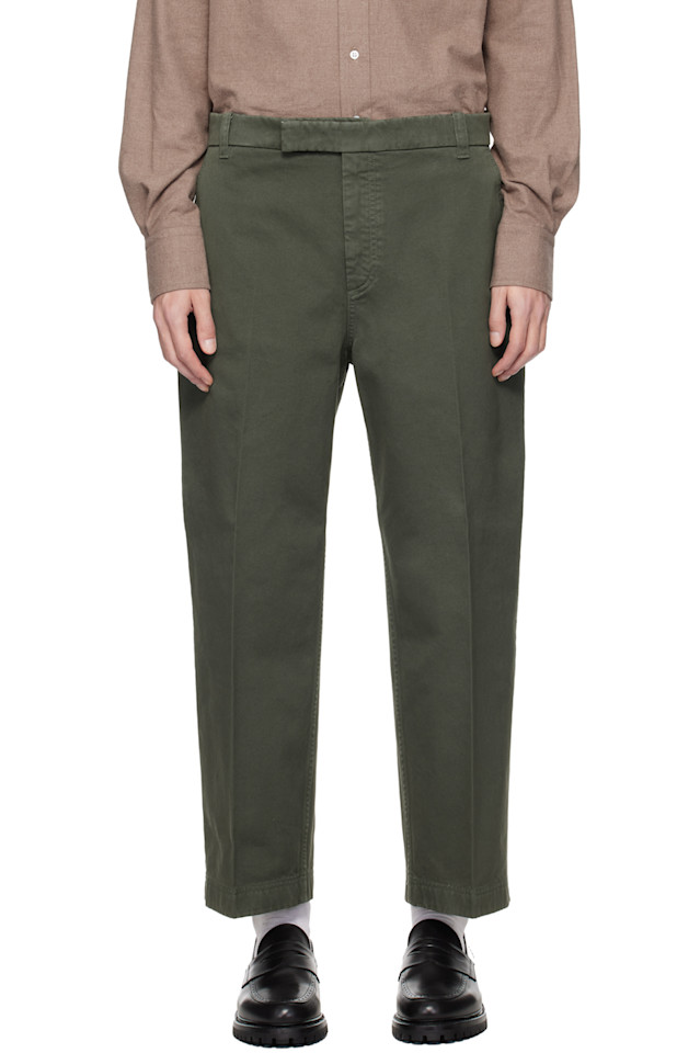 Рабочие брюки из хлопчатобумажной саржи Thom Browne, зеленый
Рабочие брюки из хлопчатобумажной саржи Thom Browne, зеленый