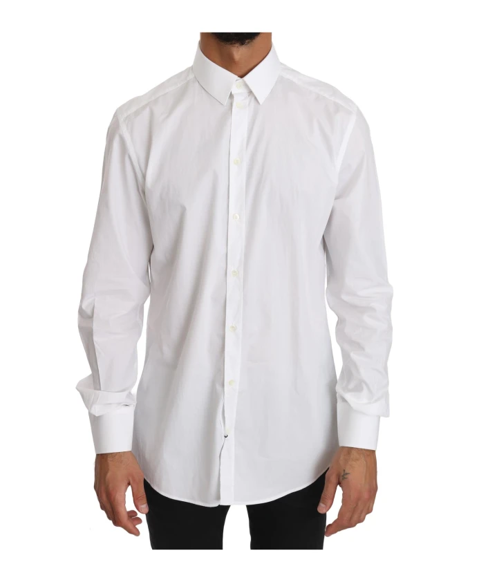 Белая хлопковая формальная рубашка Dolce & Gabbana, белый
Белая хлопковая формальная рубашка Dolce & Gabbana, белый
