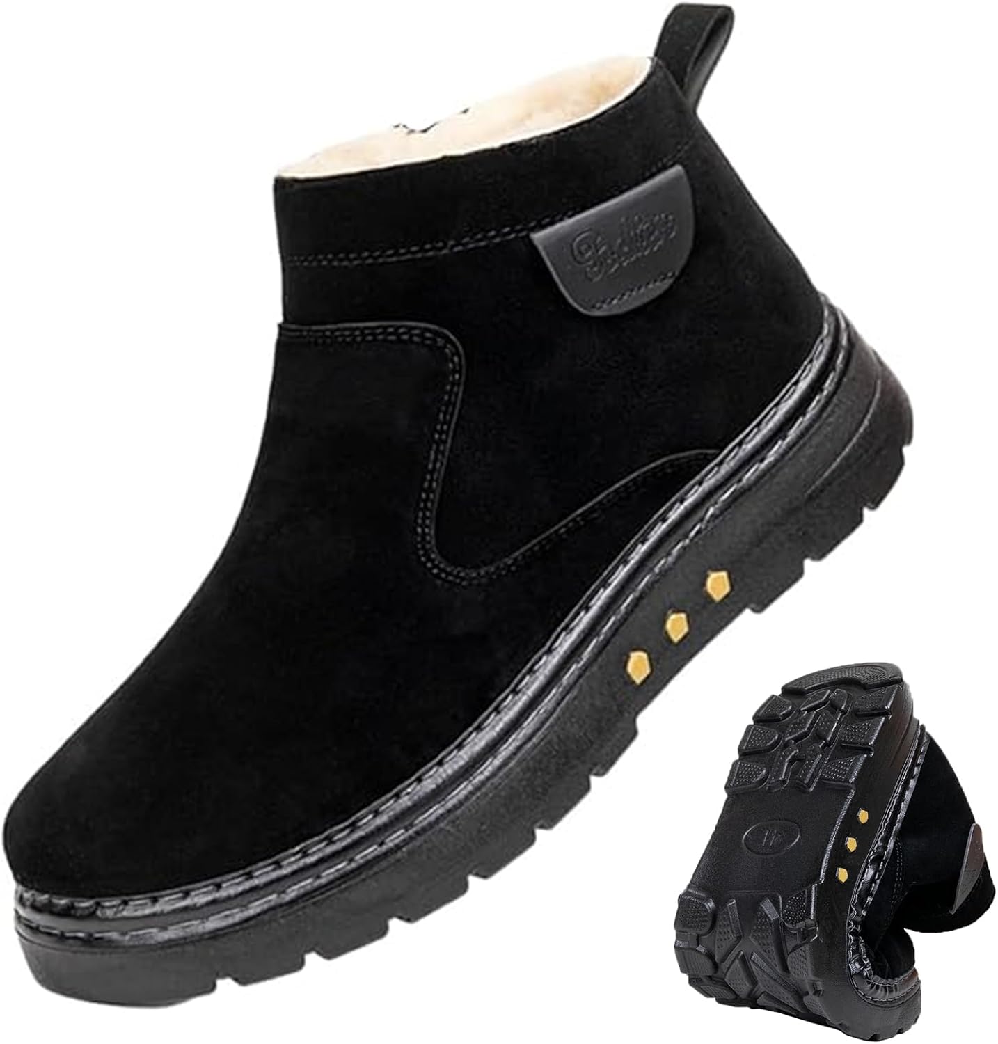 Мужские зимние ботинки до щиколотки, зимние с флисовой подкладкой и утолщенной подошвой, теплые слипоны для снега, повседневные туфли с круглым носком и боковой молнией Generic, черный
Мужские зимние ботинки до щиколотки, зимние с флисовой подкладкой и утолщенной подошвой, теплые слипоны для снега, повседневные туфли с круглым носком и боковой молнией Generic, черный