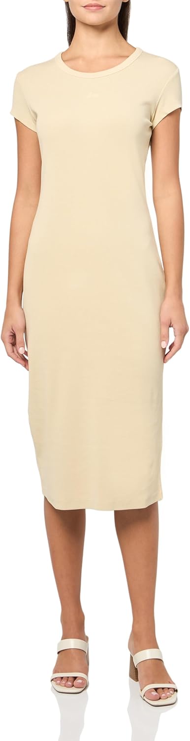 BOSS Women's Elira платье из ребристого хлопка, Soft Sand
BOSS Women's Elira платье из ребристого хлопка, Soft Sand