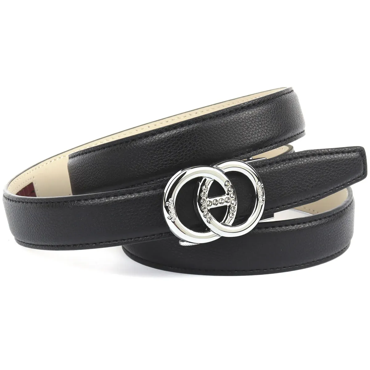 Кожаный ремень Anthoni Crown, бесступенчатый кожаный ремень, черный 
Кожаный ремень Anthoni Crown, бесступенчатый кожаный ремень, черный