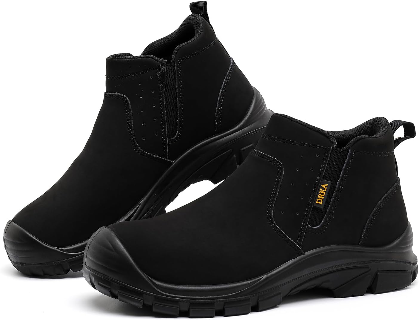 Мужские ботинки DRKA Chelsea с стальным носком - водонепроницаемая рабочая обувь EH для строительства и промышленности, противоскользящие, черный
Мужские ботинки DRKA Chelsea с стальным носком - водонепроницаемая рабочая обувь EH для строительства и промышленности, противоскользящие, черный