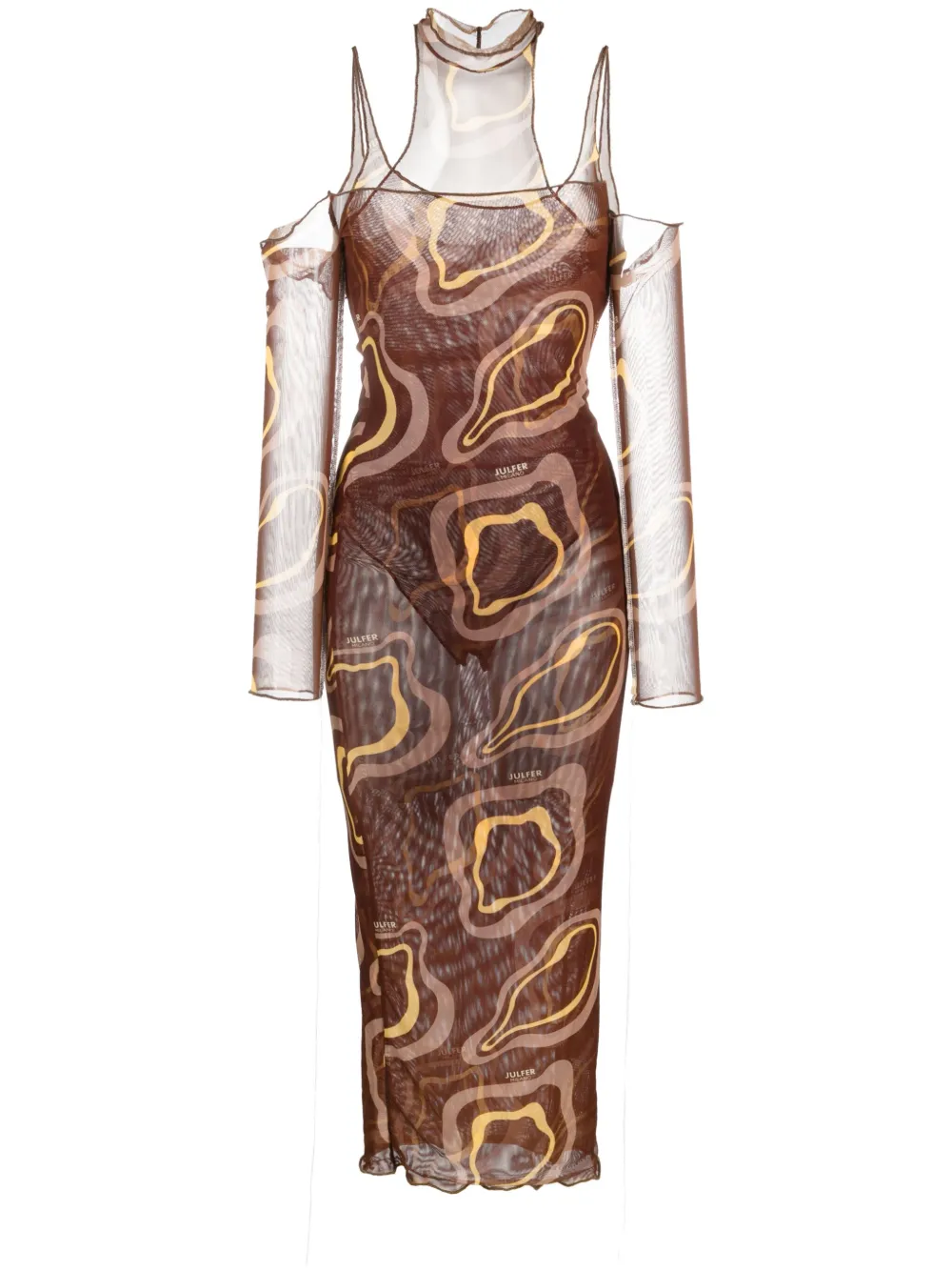 Платье миди Janet с абстрактным принтом JULFER, коричневый
Платье миди Janet с абстрактным принтом JULFER, коричневый