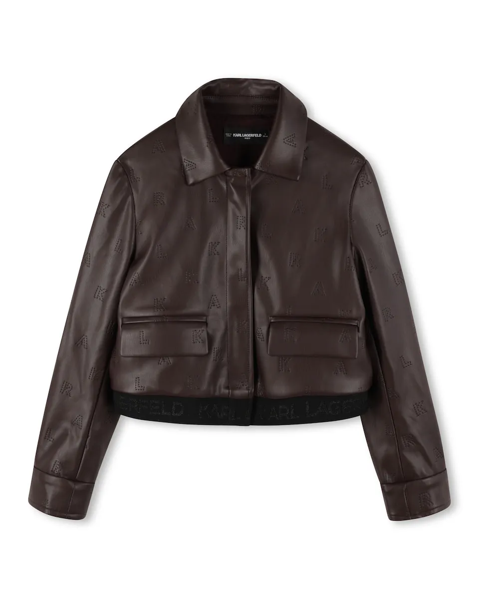 Детская куртка коричневого цвета с короткими рукавами Karl Lagerfeld Kids
Детская куртка коричневого цвета с короткими рукавами Karl Lagerfeld Kids