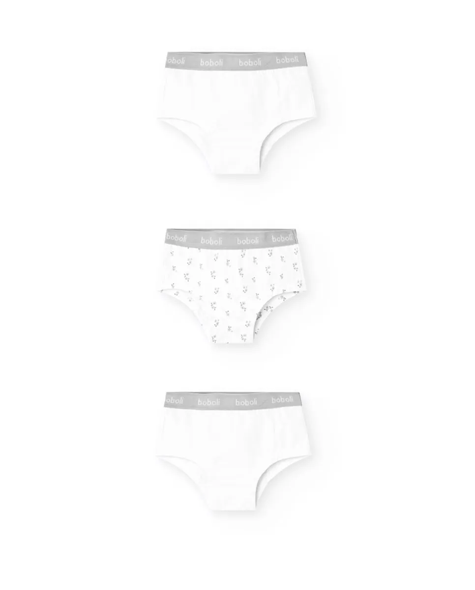 Набор из 3 хлопковых трусиков для девочки с логотипом на поясе Boboli, белый
Набор из 3 хлопковых трусиков для девочки с логотипом на поясе Boboli, белый