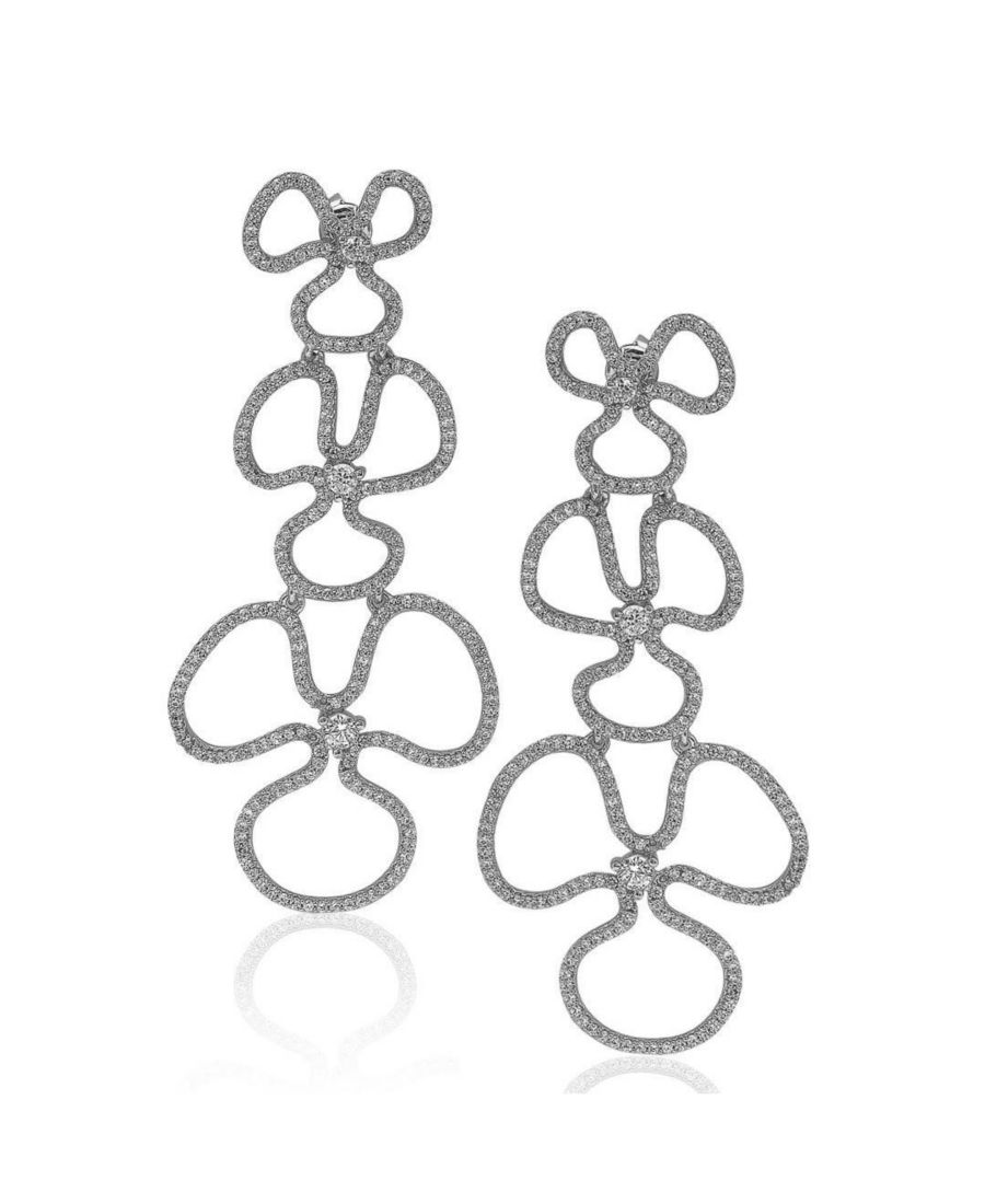 Серьги-подвески Suzy Levian из стерлингового серебра с кубическим цирконием, в виде большого открытого цветка Suzy Levian New York, White
Серьги-подвески Suzy Levian из стерлингового серебра с кубическим цирконием, в виде большого открытого цветка Suzy Levian New York, White