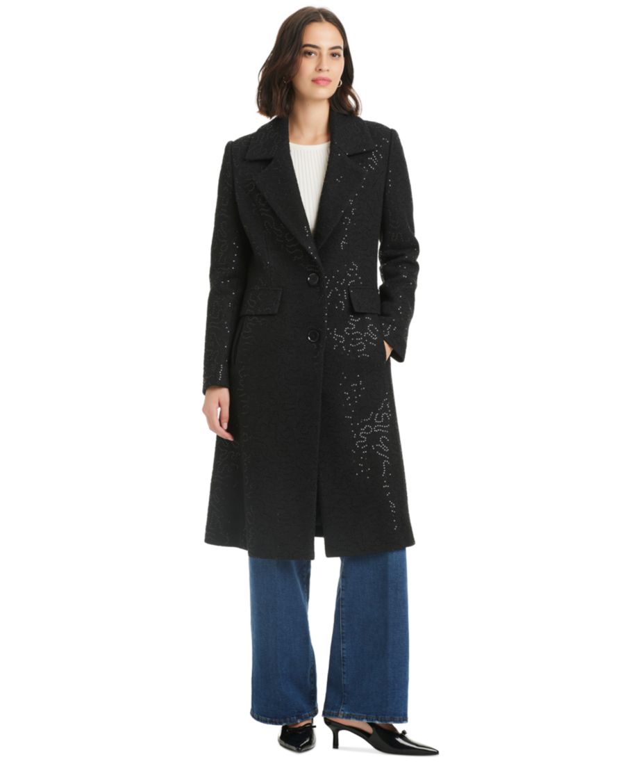 Женское однобортное пальто с декором kate spade new york, Black Sequin
Женское однобортное пальто с декором kate spade new york, Black Sequin
