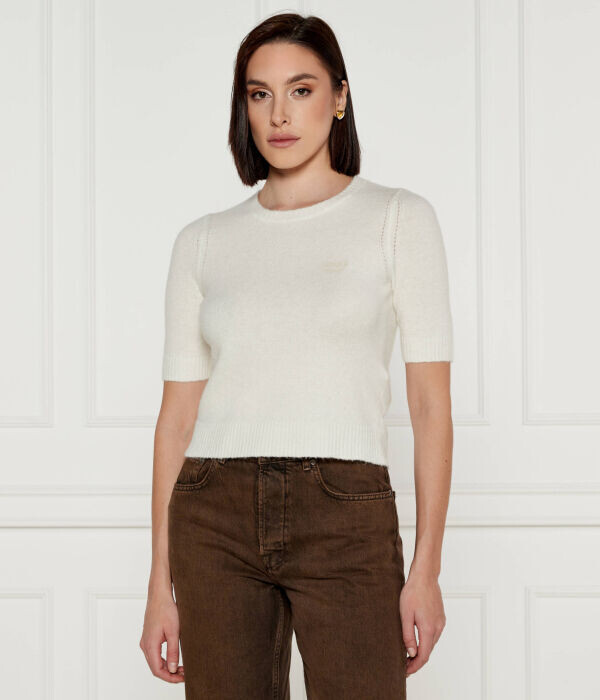 Джемпер женский Liu Jo с добавлением шерсти с коротким рукавом, экрю
Джемпер женский Liu Jo с добавлением шерсти с коротким рукавом, экрю