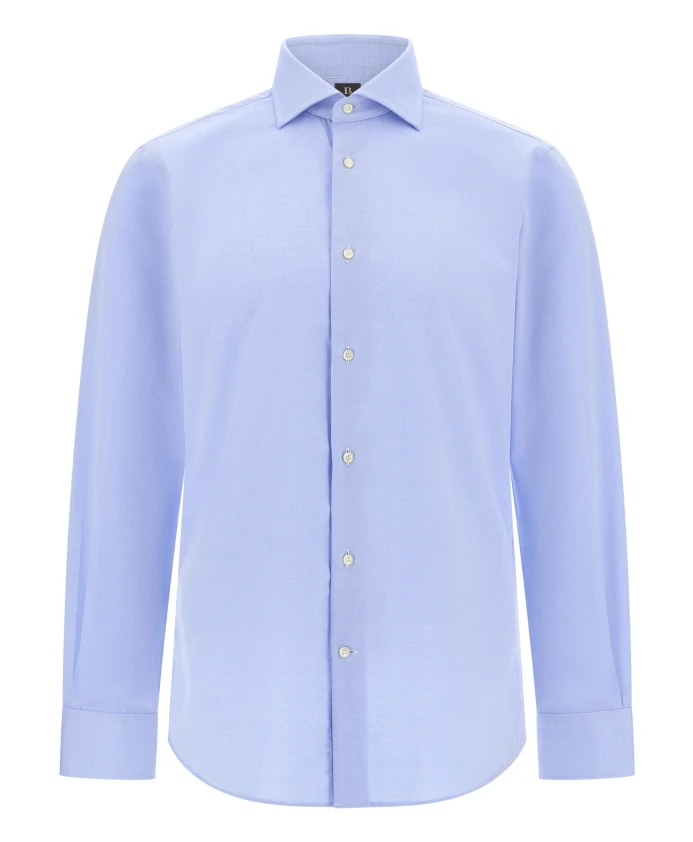 Приталенная хлопковая рубашка с жаккардовым узором Boggi Milano, синий
Приталенная хлопковая рубашка с жаккардовым узором Boggi Milano, синий