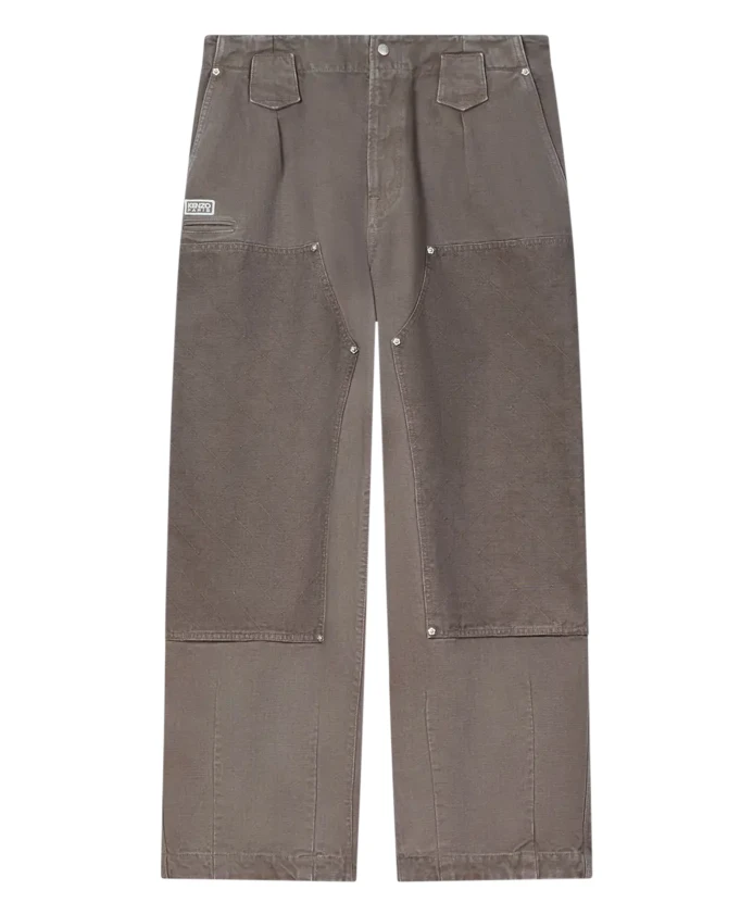 Брюки с двойными коленями из плетеной ткани Kenzo, бежевый
Брюки с двойными коленями из плетеной ткани Kenzo, бежевый