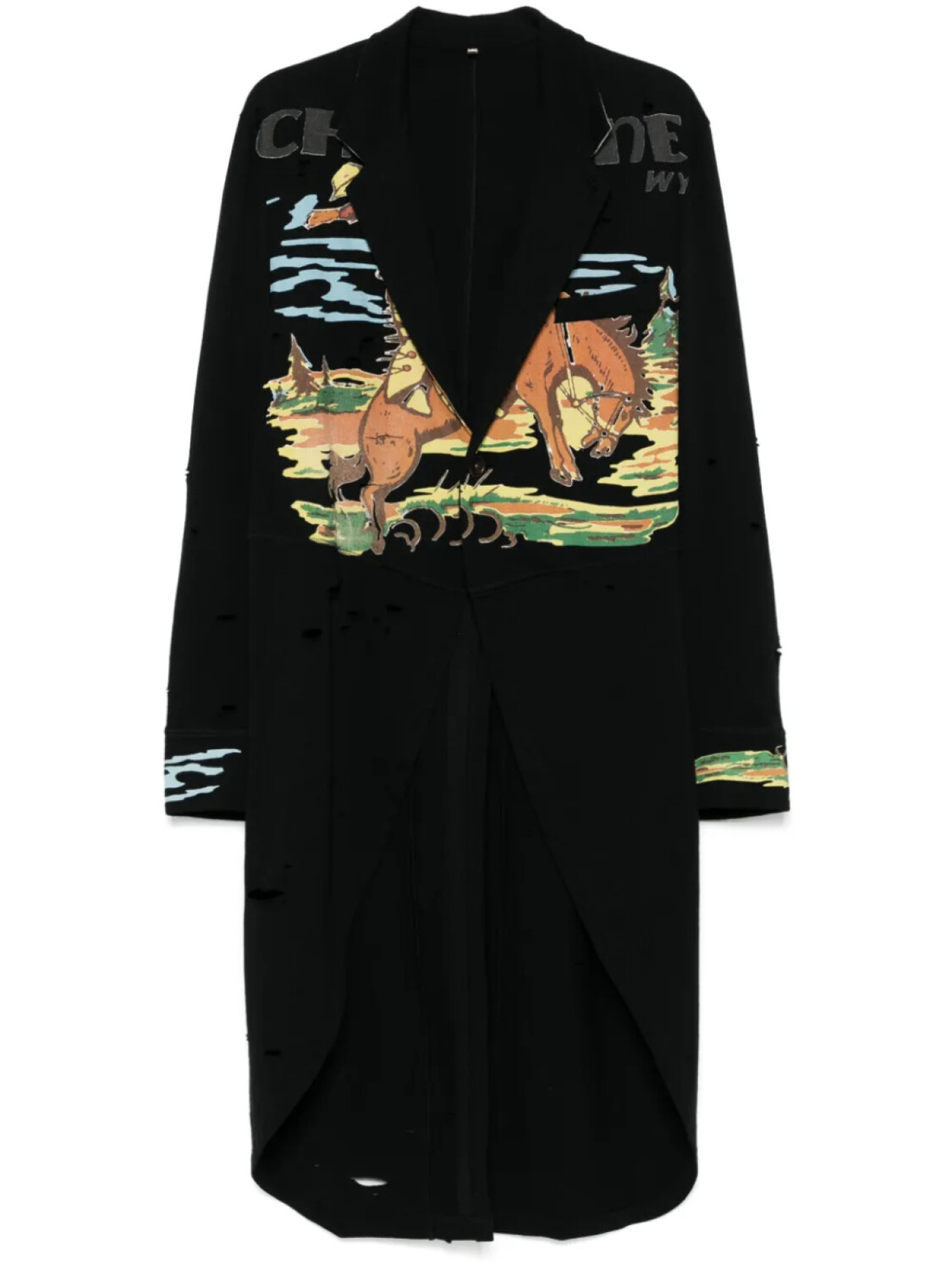 Пальто с графическим принтом KHOKI с эффектом потертости, черный
Пальто с графическим принтом KHOKI с эффектом потертости, черный