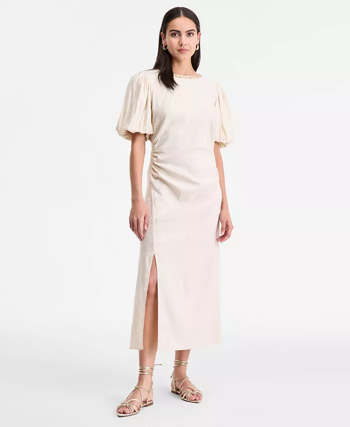 Женское платье с пышными рукавами из льняной смеси I.N.C. International Concepts, коричневый/бежевый
Женское платье с пышными рукавами из льняной смеси I.N.C. International Concepts, коричневый/бежевый