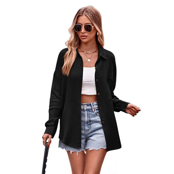 Женская рубашка с длинными рукавами и карманом Yesfashion, Black
Женская рубашка с длинными рукавами и карманом Yesfashion, Black