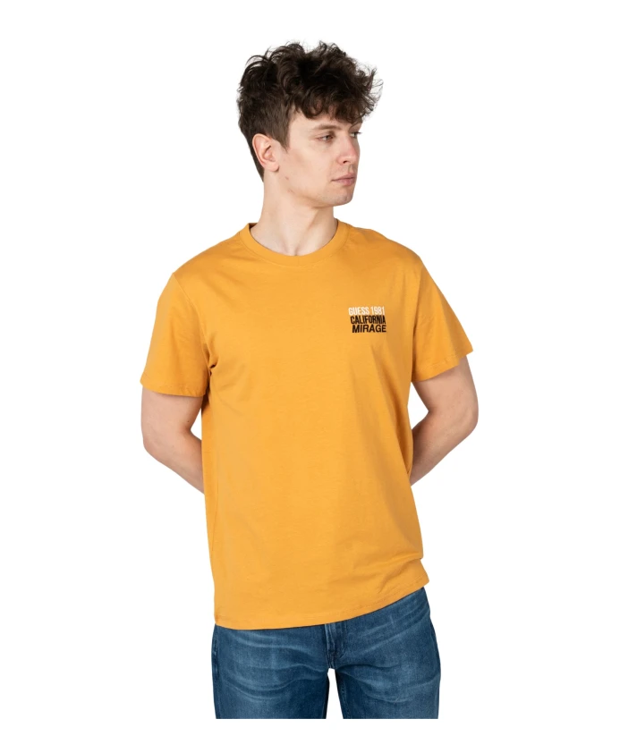 Классическая футболка с круглым вырезом Guess, оранжевый 
Классическая футболка с круглым вырезом Guess, оранжевый