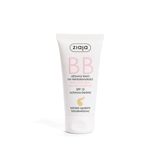 Активный крем для несовершенств, оттенок загорелого персика, SPF15, 50 мл Ziaja, BB 
Активный крем для несовершенств, оттенок загорелого персика, SPF15, 50 мл Ziaja, BB