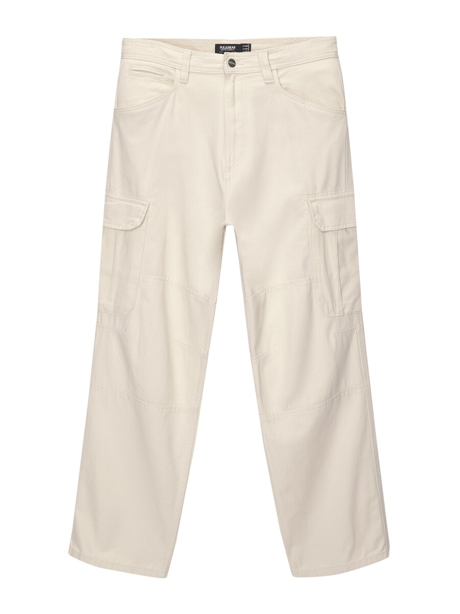 Широкие брюки-карго Pull&Bear, песочный 
Широкие брюки-карго Pull&Bear, песочный