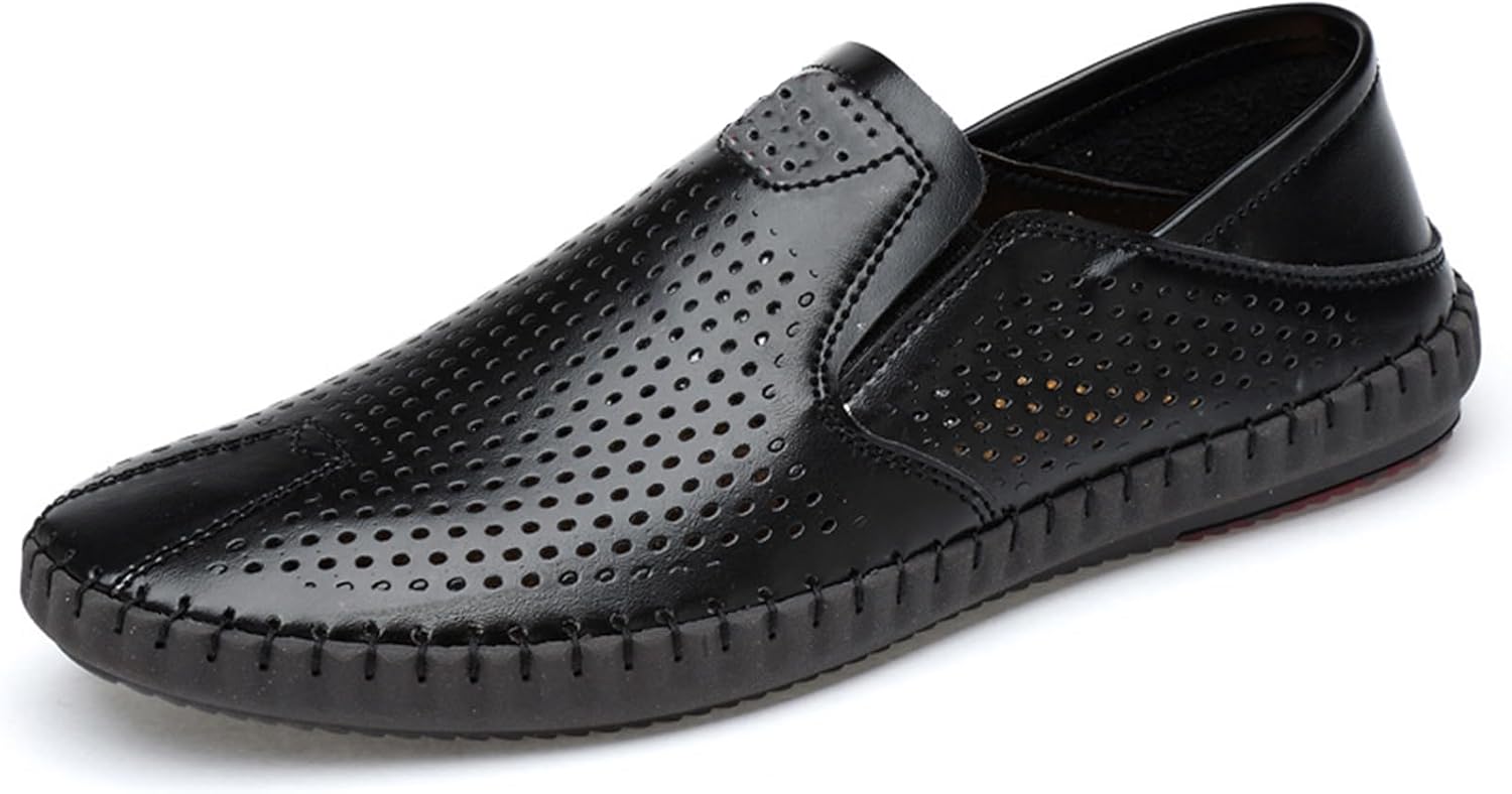 Мужские кожаные лоферы без шнурков, летние дышащие, с вырезами, на плоской подошве, удобные, эластичные, с антискользящей мягкой подошвой для ходьбы и вождения Galonfulty, черный
Мужские кожаные лоферы без шнурков, летние дышащие, с вырезами, на плоской подошве, удобные, эластичные, с антискользящей мягкой подошвой для ходьбы и вождения Galonfulty, черный