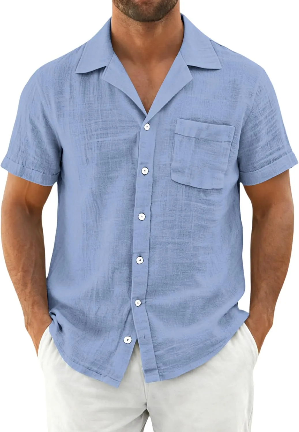 Мужская рубашка с коротким рукавом и отложным воротником HYYGOCCTV
Мужская рубашка с коротким рукавом и отложным воротником HYYGOCCTV