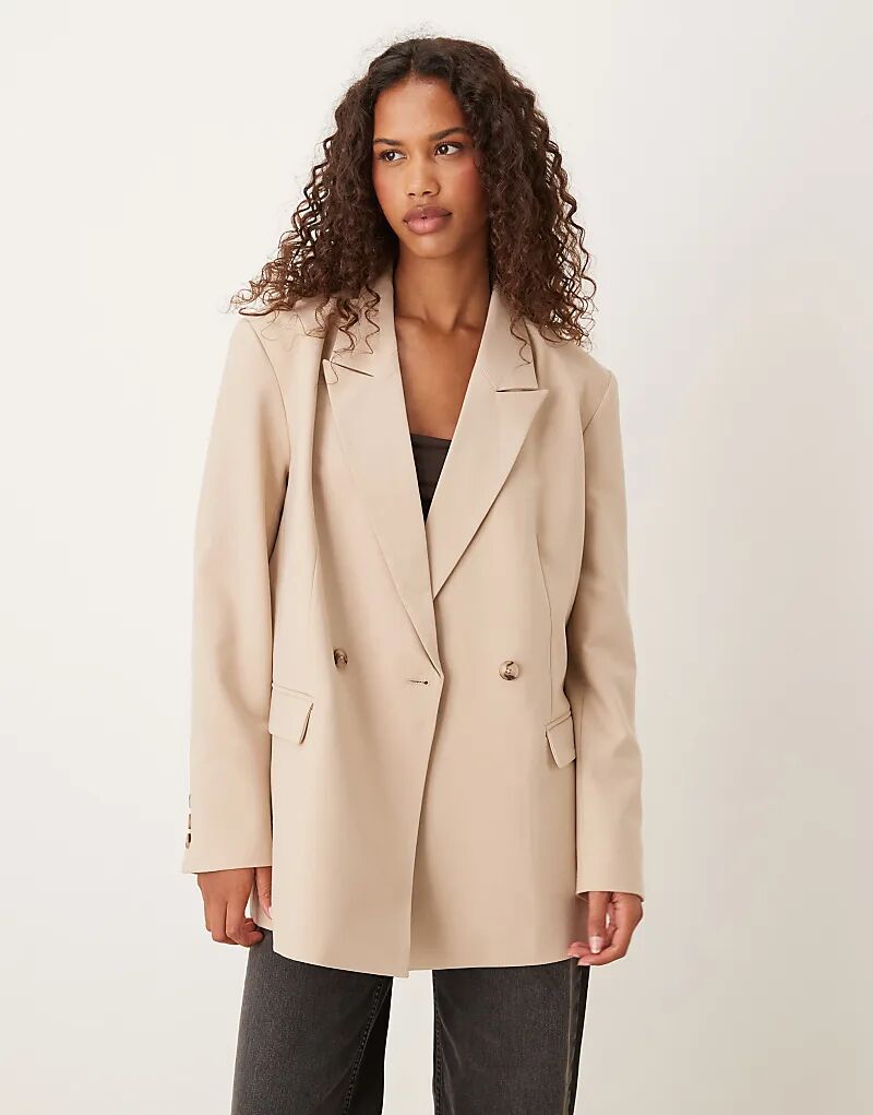 Двубортный блейзер ASOS DESIGN цвета «камень»
Двубортный блейзер ASOS DESIGN цвета «камень»