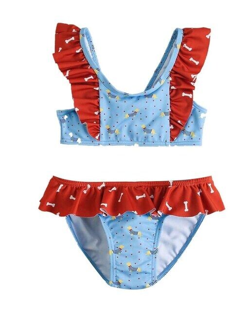 Бикини для девочки с принтом и контрастными рюшами Dadati, синий
Бикини для девочки с принтом и контрастными рюшами Dadati, синий