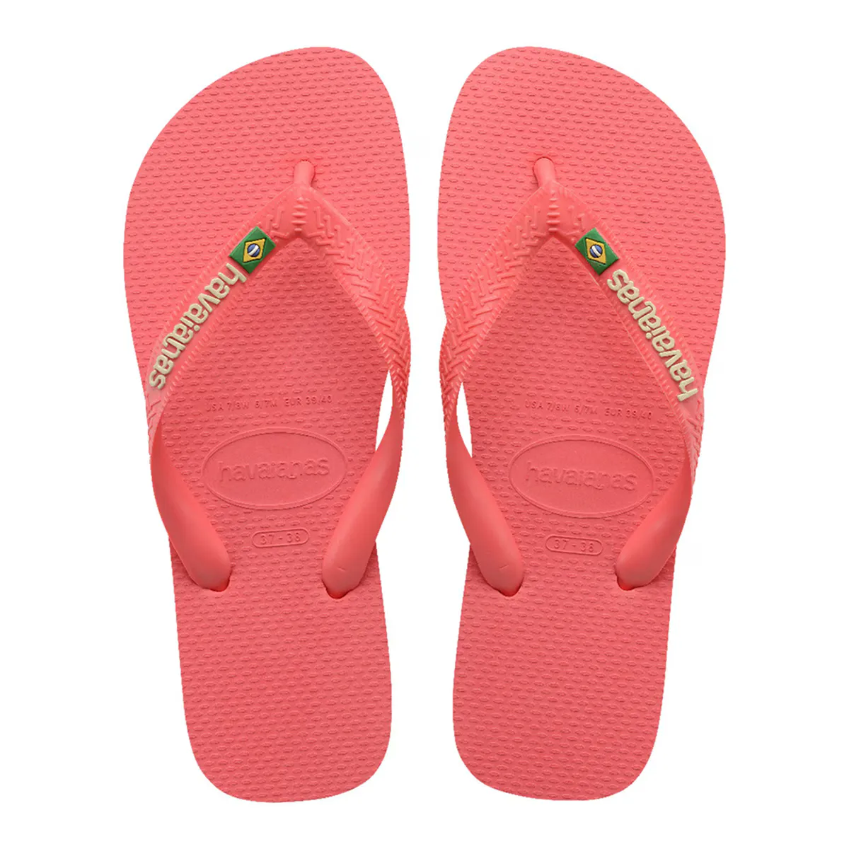 Шлепанцы Hav унисекс. Логотип Бразилии Тропический коралл 412 Havaianas, коралловый
Шлепанцы Hav унисекс. Логотип Бразилии Тропический коралл 412 Havaianas, коралловый