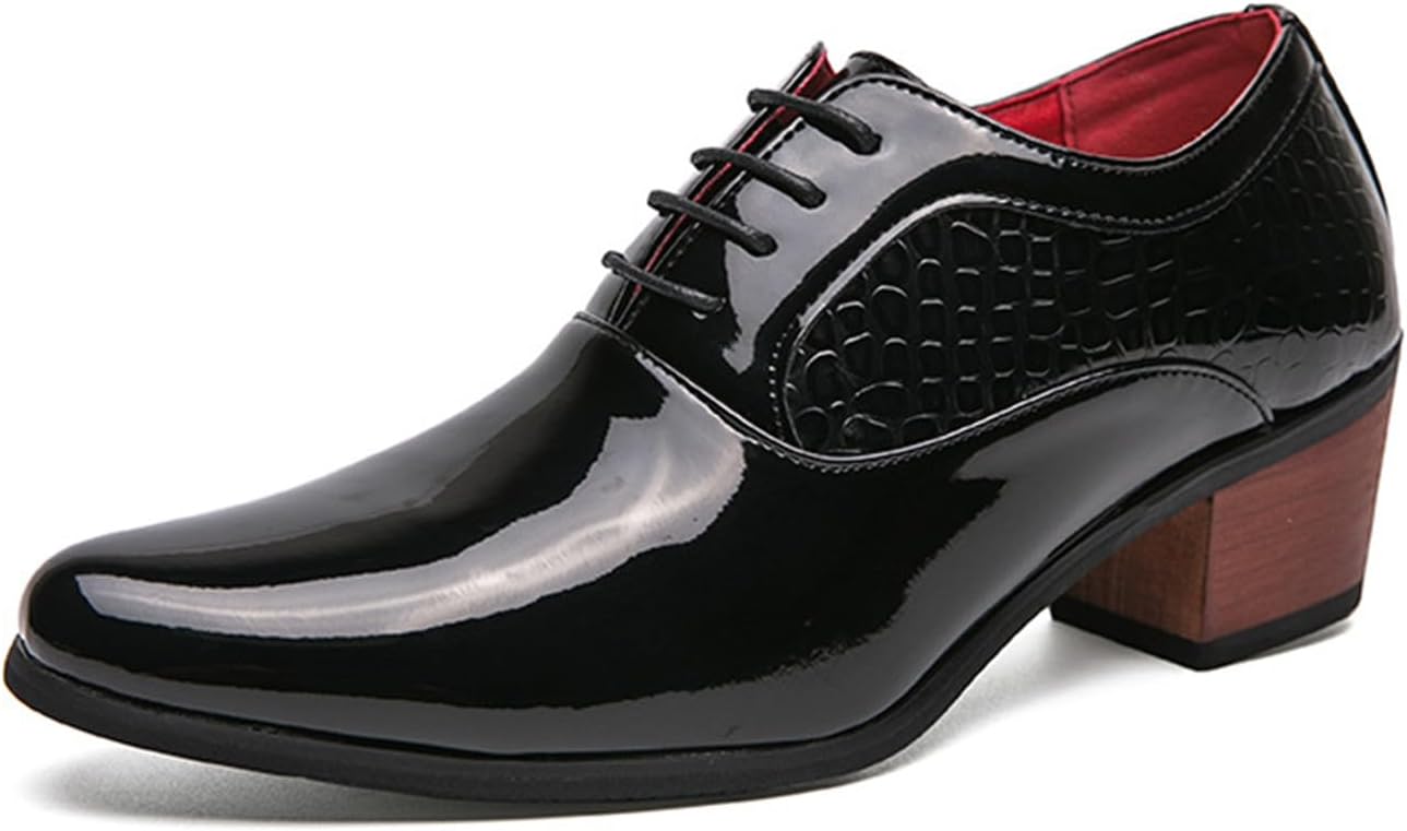 Мужские дерби оксфорды Классические с шнуровкой, низкий верх, заостренный носок, тисненый, массивный высокий каблук, деловые и свадебные туфли Abborora, черный
Мужские дерби оксфорды Классические с шнуровкой, низкий верх, заостренный носок, тисненый, массивный высокий каблук, деловые и свадебные туфли Abborora, черный