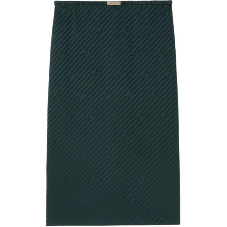 Юбка Interlocking G из шелкового жаккарда GUCCI, темно-зеленый
Юбка Interlocking G из шелкового жаккарда GUCCI, темно-зеленый