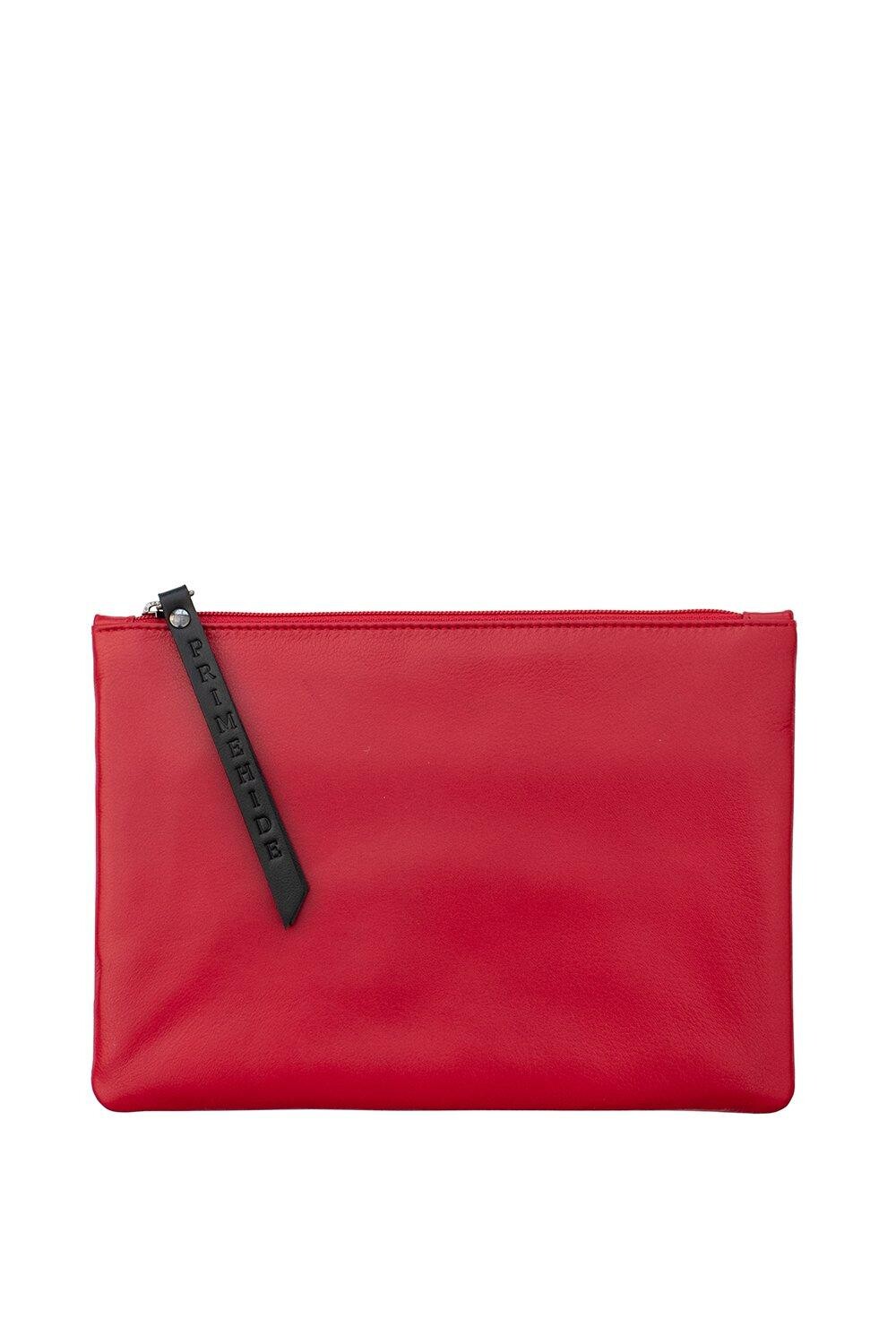 Кожаный клатч большого размера на молнии «Косметик» PRIMEHIDE, красный
Кожаный клатч большого размера на молнии «Косметик» PRIMEHIDE, красный