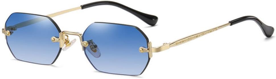 Солнцезащитные очки без оправы, прямоугольной формы, маленькие, мужские и женские, металлические, золотистые, многоугольные, синие, UV400, без оправы generic, Gold Blue
Солнцезащитные очки без оправы, прямоугольной формы, маленькие, мужские и женские, металлические, золотистые, многоугольные, синие, UV400, без оправы generic, Gold Blue