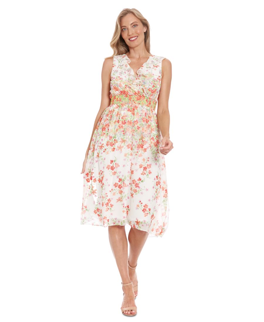 Женское платье без рукавов с V-образным вырезом и присборенной талией London Times, Sw/raspbry
Женское платье без рукавов с V-образным вырезом и присборенной талией London Times, Sw/raspbry