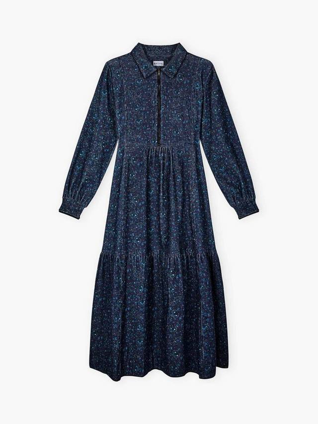 Органический хлопковый пижамный вельветовый платье-миди с длинными рукавами и воротником Brora
Органический хлопковый пижамный вельветовый платье-миди с длинными рукавами и воротником Brora