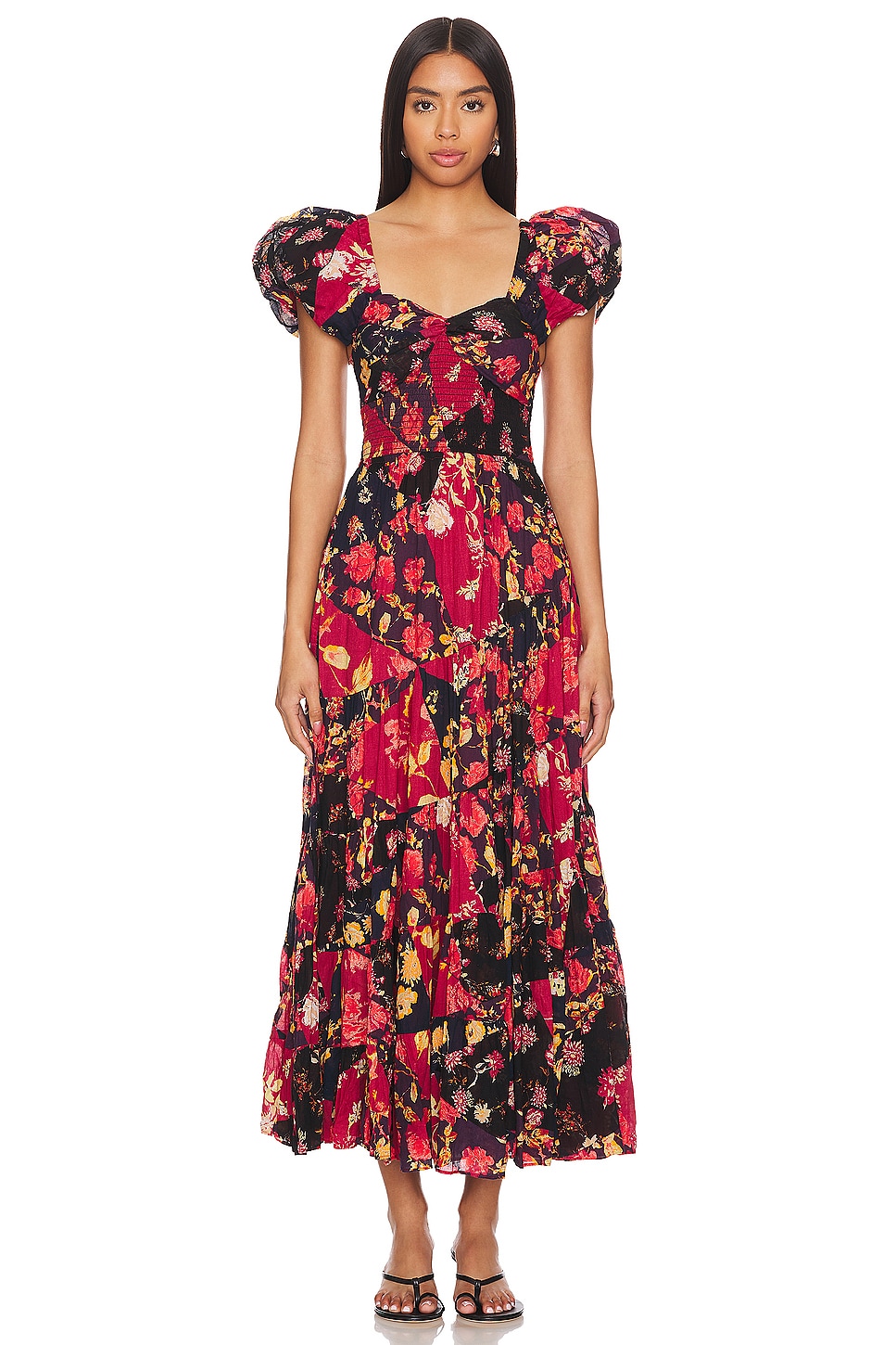 Пропитанное солнцем платье макси с короткими рукавами Free People, красный
Пропитанное солнцем платье макси с короткими рукавами Free People, красный