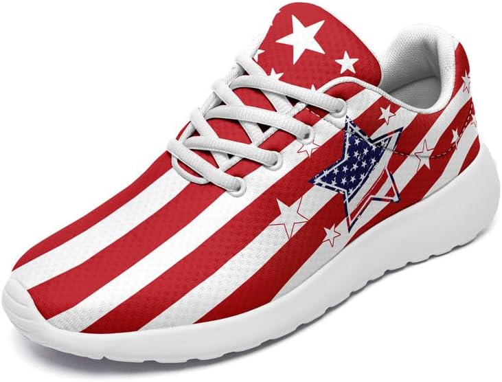 Кроссовки для бега с американской тематикой для мужчин и женщин, стиль США, флаг США, звезды, легкие, комфортные, с амортизацией, для ходьбы Awsole, белый
Кроссовки для бега с американской тематикой для мужчин и женщин, стиль США, флаг США, звезды, легкие, комфортные, с амортизацией, для ходьбы Awsole, белый