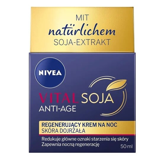 Восстанавливающий ночной крем 50мл Nivea, Vital Soja Anti-Age 
Восстанавливающий ночной крем 50мл Nivea, Vital Soja Anti-Age