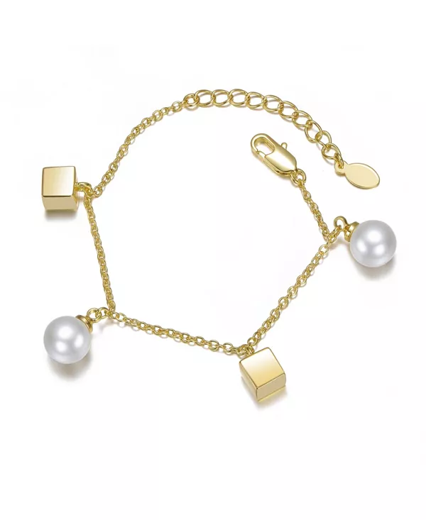 Браслет с подвесками в форме куба и жемчугом, покрытый золотом 14 карат Gigigirl, gold
Браслет с подвесками в форме куба и жемчугом, покрытый золотом 14 карат Gigigirl, gold