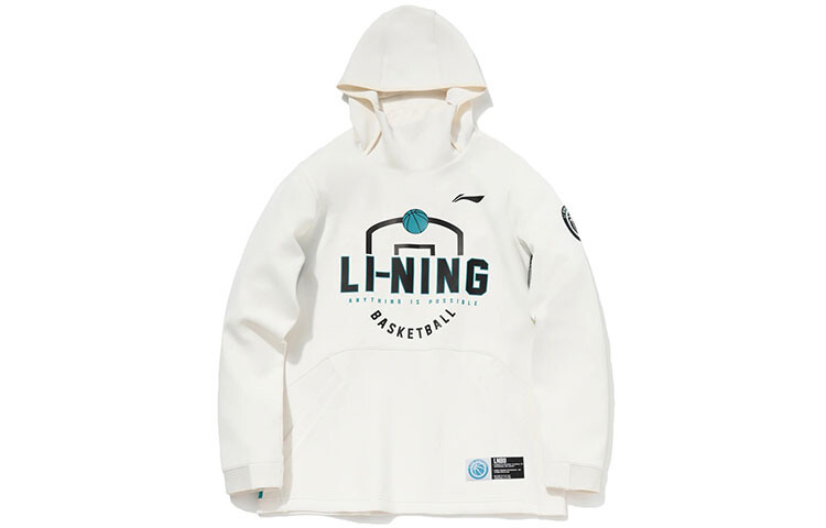 Спортивная баскетбольная коллекция толстовка мужская белая Lining, белый 
Спортивная баскетбольная коллекция толстовка мужская белая Lining, белый