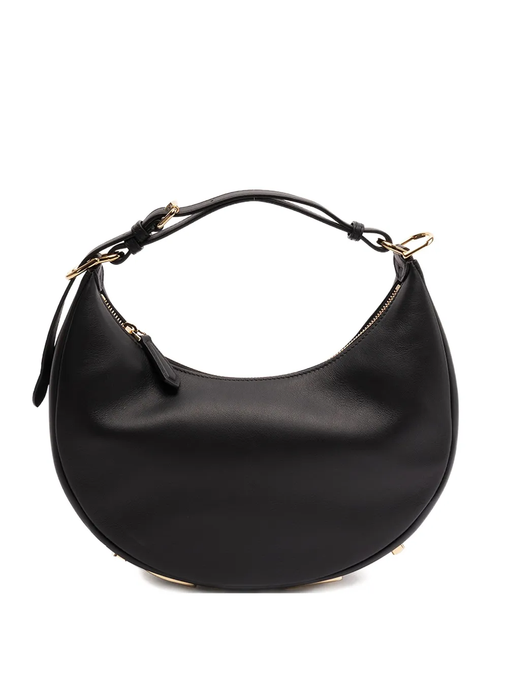 Полукруглая сумка на плечо с золотистыми буквенными украшениями FENDI, черный
Полукруглая сумка на плечо с золотистыми буквенными украшениями FENDI, черный