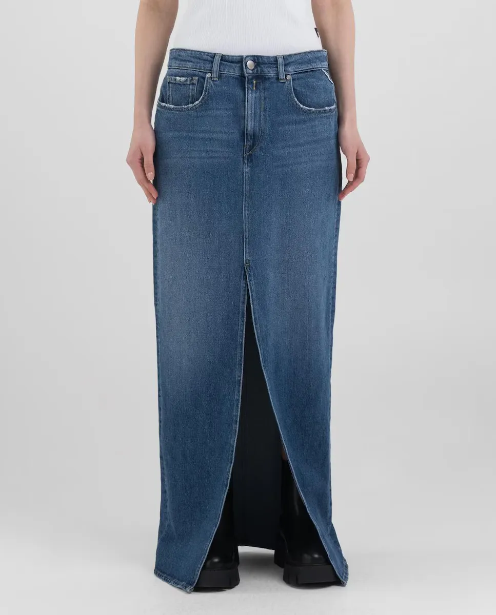 Длинная джинсовая юбка Replay, синий
Длинная джинсовая юбка Replay, синий