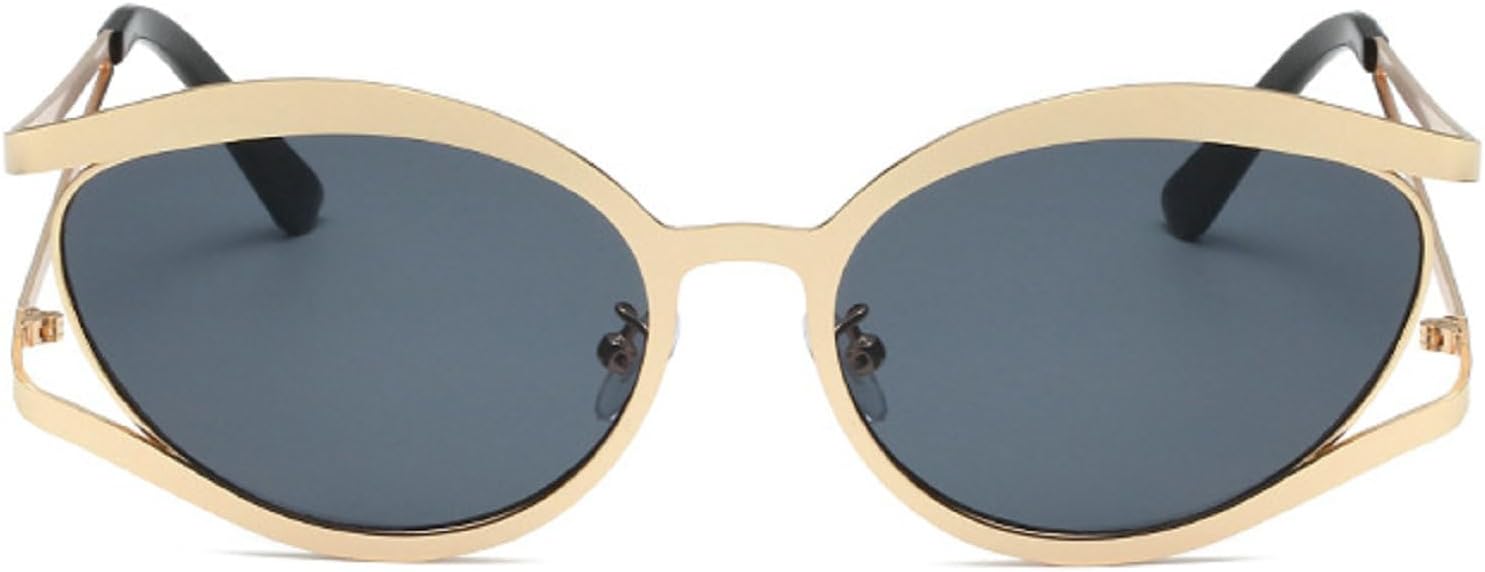 Ретро-солнцезащитные очки в полой металлической оправе для женщин, модные очки «кошачий глаз», защита от УФ-излучения UV400, солнцезащитные очки для вождения и путешествий для мужчин mincl, Gold Gray
Ретро-солнцезащитные очки в полой металлической оправе для женщин, модные очки «кошачий глаз», защита от УФ-излучения UV400, солнцезащитные очки для вождения и путешествий для мужчин mincl, Gold Gray