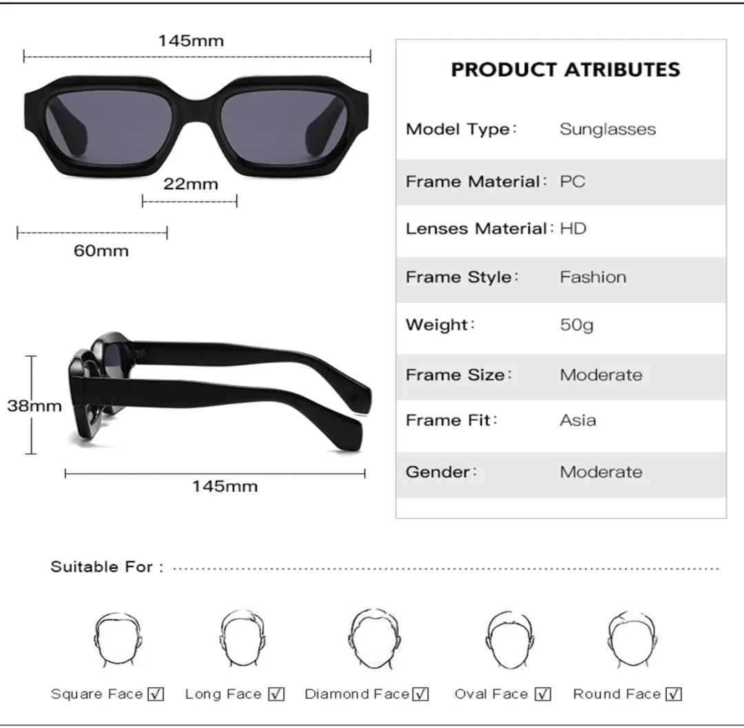 Винтажные солнцезащитные очки неправильной формы для женщин и мужчин, роскошные, в стиле панк, с защитой от УФ-излучения UV400 (бежево-черные) TVTBBVV, Beige Black
Винтажные солнцезащитные очки неправильной формы для женщин и мужчин, роскошные, в стиле панк, с защитой от УФ-излучения UV400 (бежево-черные) TVTBBVV, Beige Black