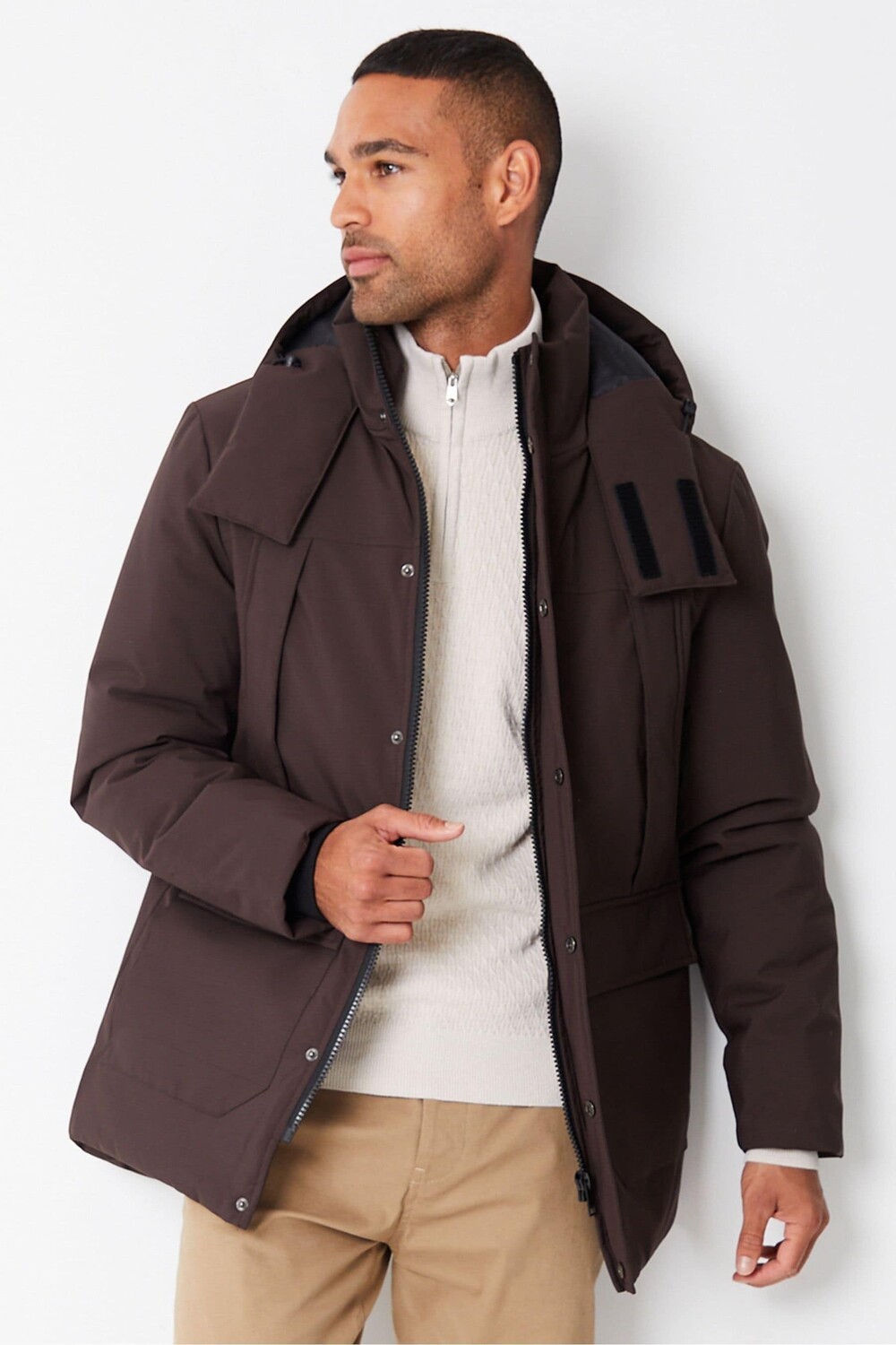 Пальто с капюшоном и накладными карманами, непромокаемое Threadbare, коричневый
Пальто с капюшоном и накладными карманами, непромокаемое Threadbare, коричневый