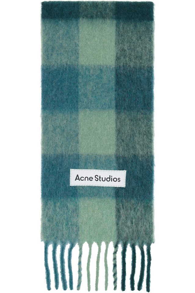 Acne Studios Зеленый клетчатый шарф из мохера
Acne Studios Зеленый клетчатый шарф из мохера