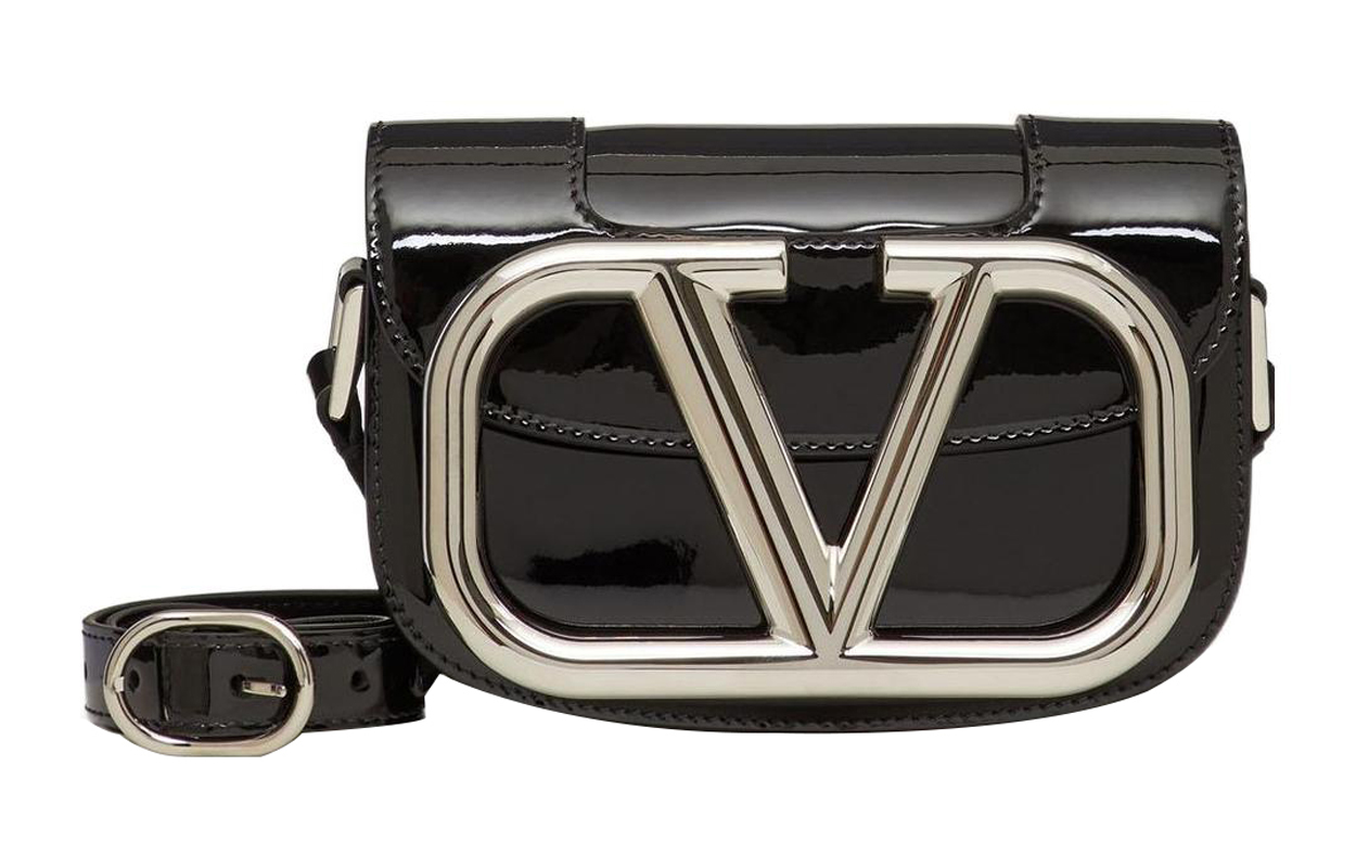 GARAVANI Патентованная кожаная сумка через плечо, Маленькая сумка кроссбоди Женская Черная Valentino
GARAVANI Патентованная кожаная сумка через плечо, Маленькая сумка кроссбоди Женская Черная Valentino