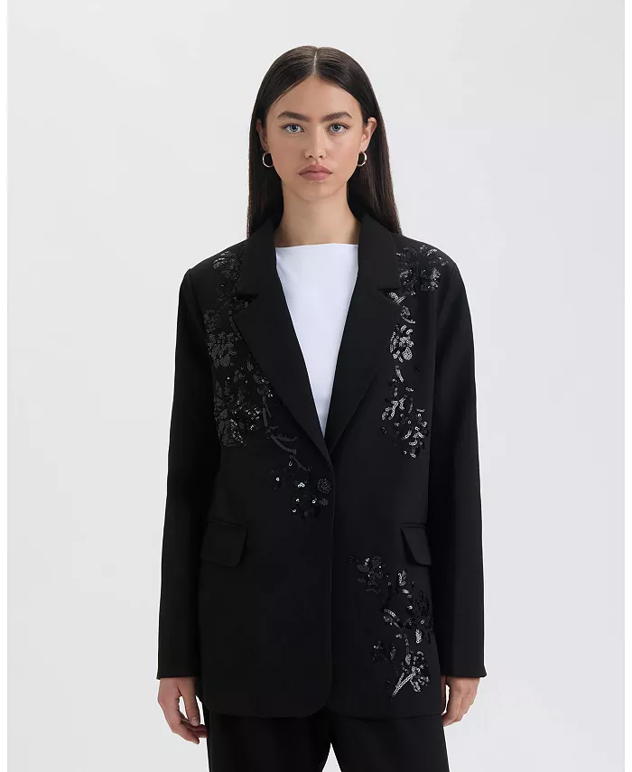 Женский блейзер с пайетками NVLT, черный
Женский блейзер с пайетками NVLT, черный