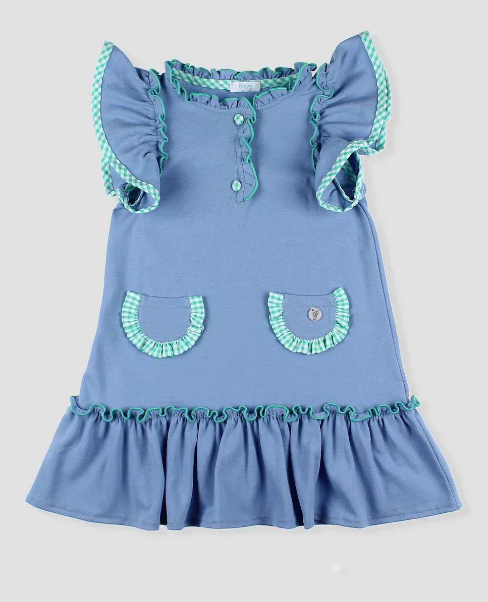 Платье для девочки из хлопка с карманами Foque, синий
Платье для девочки из хлопка с карманами Foque, синий