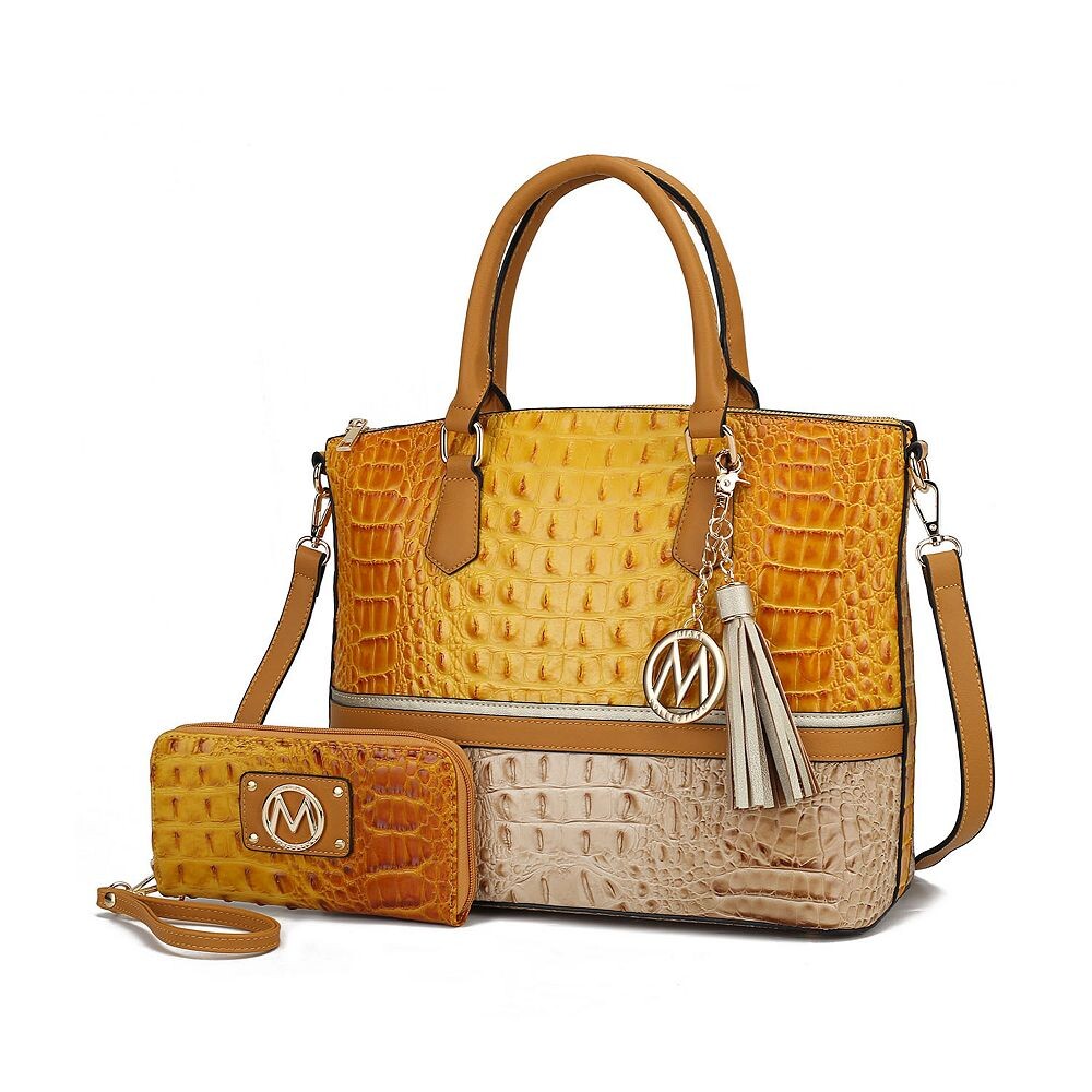 Осенняя сумка-тоут и кошелек из крокодиловой кожи MKF Collection от Mia k, желтый
Осенняя сумка-тоут и кошелек из крокодиловой кожи MKF Collection от Mia k, желтый
