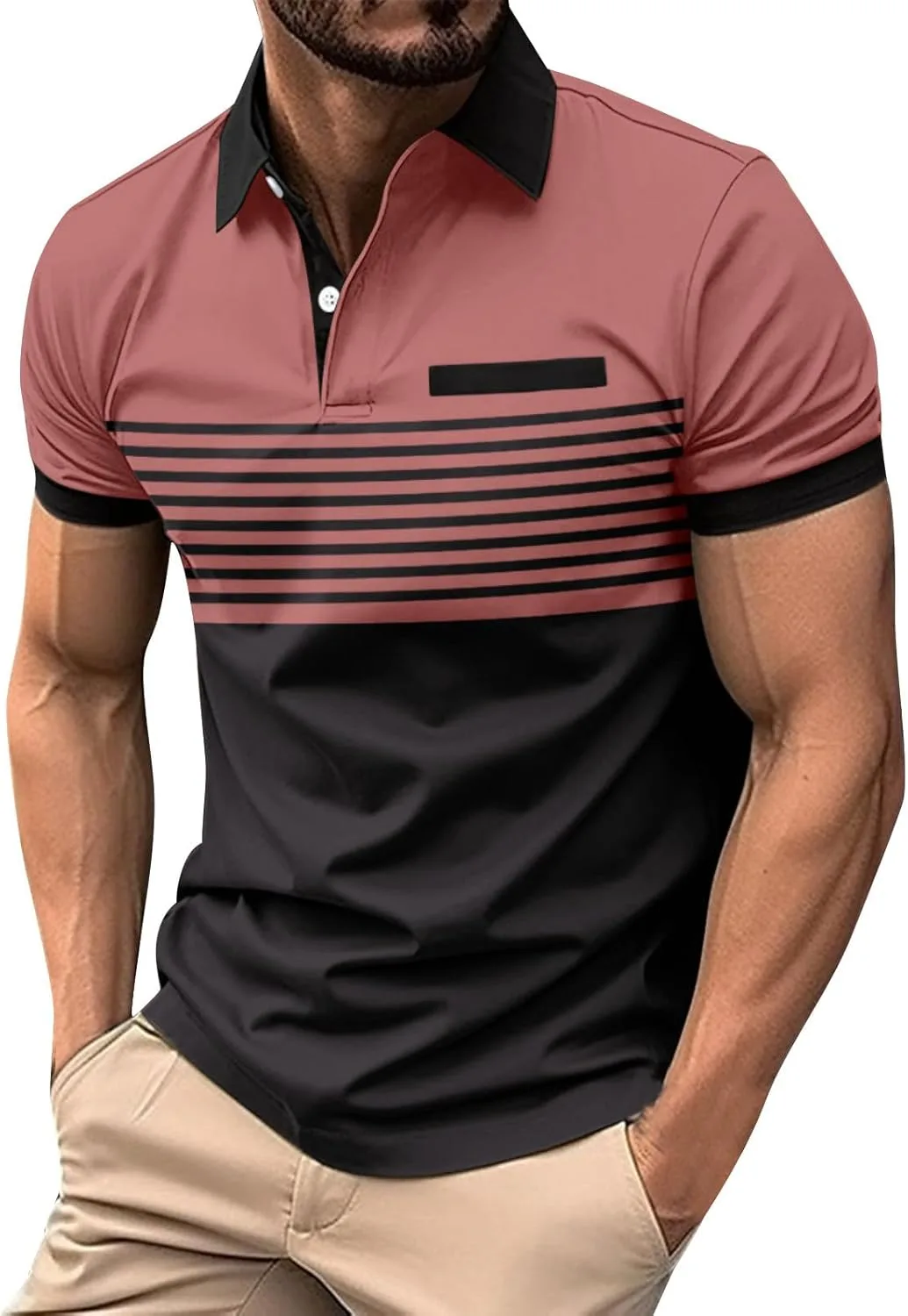 Мужская полосатая футболка Polo Casual Short Sleeve
Мужская полосатая футболка Polo Casual Short Sleeve