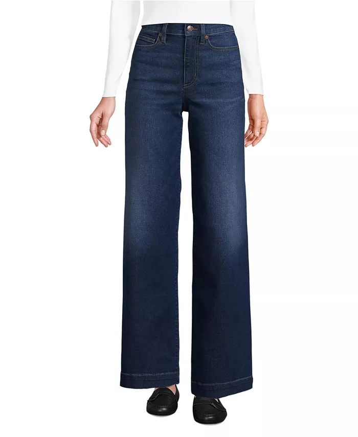 Женские джинсы Recover с высокой талией и широкими штанинами синего цвета Lands' End, синий
Женские джинсы Recover с высокой талией и широкими штанинами синего цвета Lands' End, синий