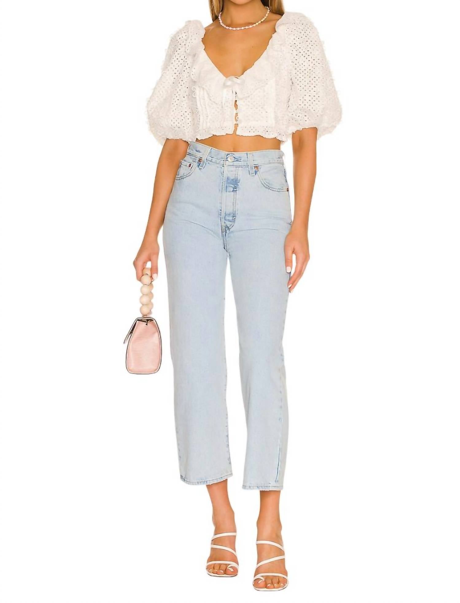 Кроп-топ Cassie белого цвета For Love & Lemons
Кроп-топ Cassie белого цвета For Love & Lemons